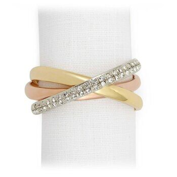 Кольца для салфеток Тринити (Three Ring) Мультиколор Swarovski
